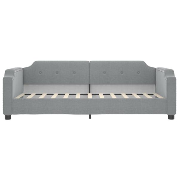 Tagesbett Ausziehbar Hellgrau 80x200 cm Stoff
