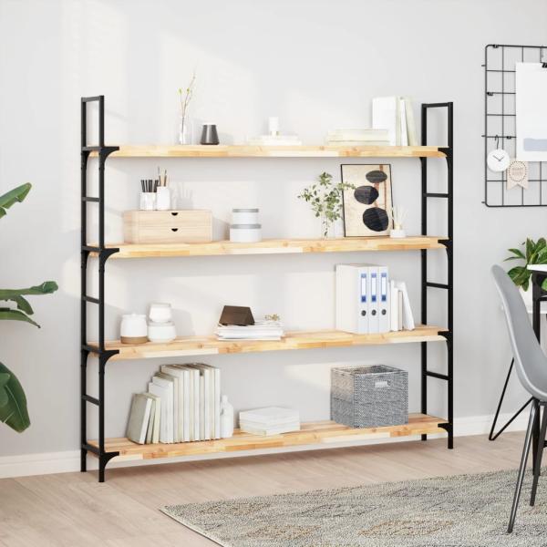 ARDEBO.de - Schweberegale 3 Stk. 140x20x4 cm Massivholz Akazie Unbehandelt