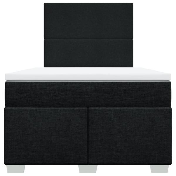 Boxspringbett mit Matratze Schwarz 120x200 cm Stoff