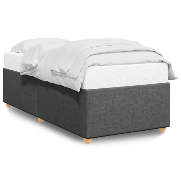 Bettgestell ohne Matratze Dunkelgrau 90x190 cm Stoff