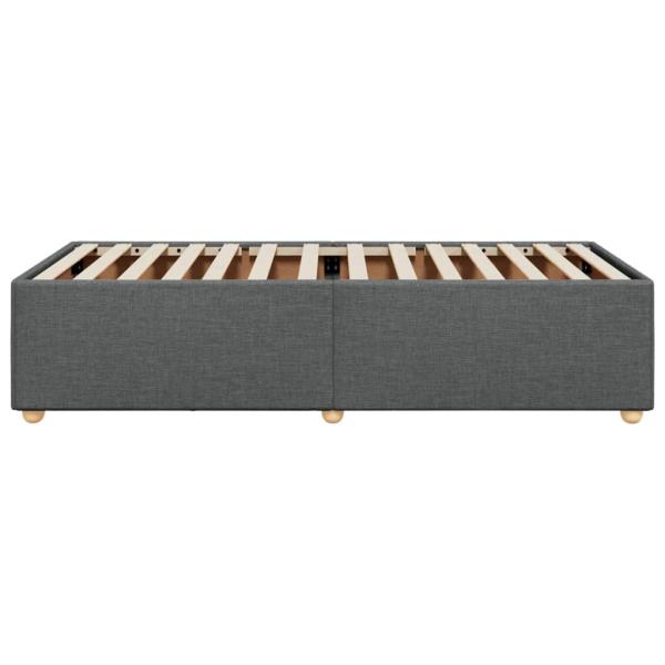 Bettgestell ohne Matratze Dunkelgrau 90x190 cm Stoff