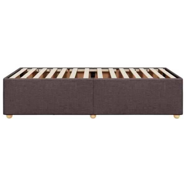 Bettgestell ohne Matratze Dunkelbraun 90x190 cm Stoff