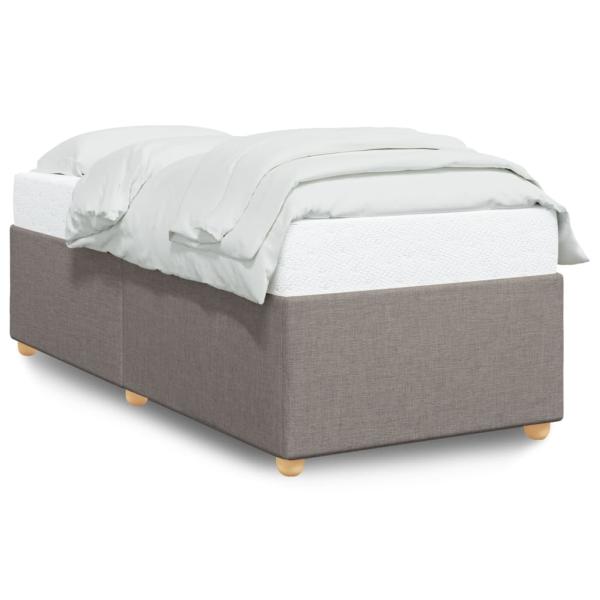 Bettgestell ohne Matratze Taupe 100x200 cm Stoff