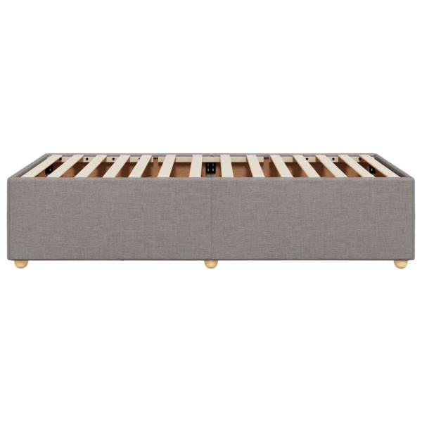 Bettgestell ohne Matratze Taupe 100x200 cm Stoff