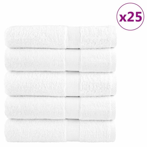 Premium Badetücher SOLUND 25 Stk. Weiß 100x150 cm 600 g/m²