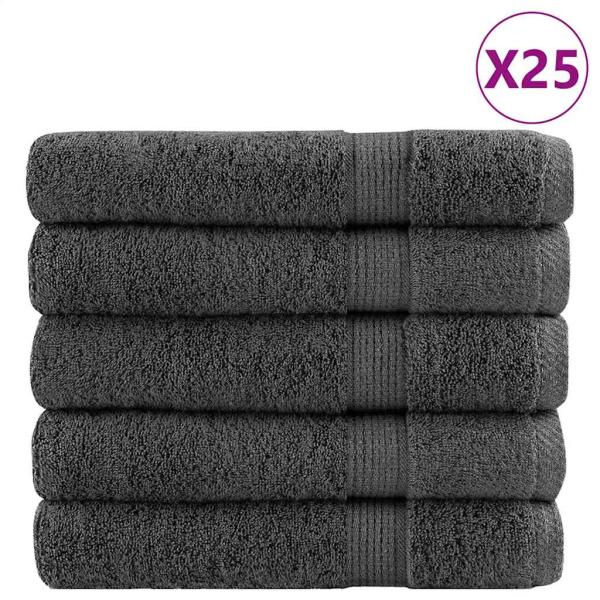 ARDEBO.de - Premium Handtücher SOLUND 50 Stk. Anthrazit 100x200 cm 600 g/m²