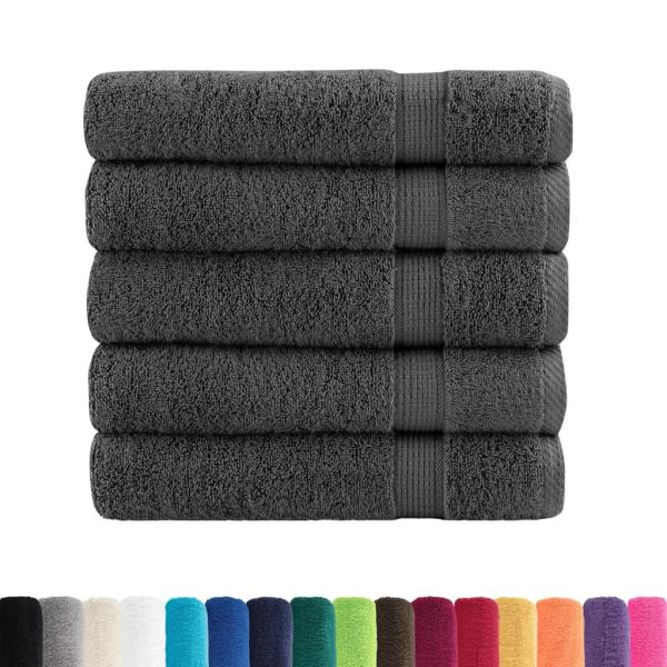 Premium Duschtücher SOLUND 25 Stk. Anthrazit 70x140 cm 600 g/m²
