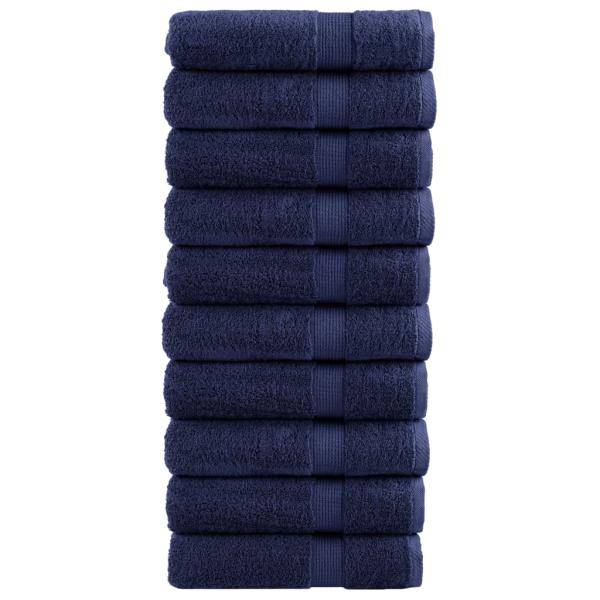 ARDEBO.de - Premium Badetücher SOLUND 10 Stk. Marineblau 100x150 cm 600 g/m²