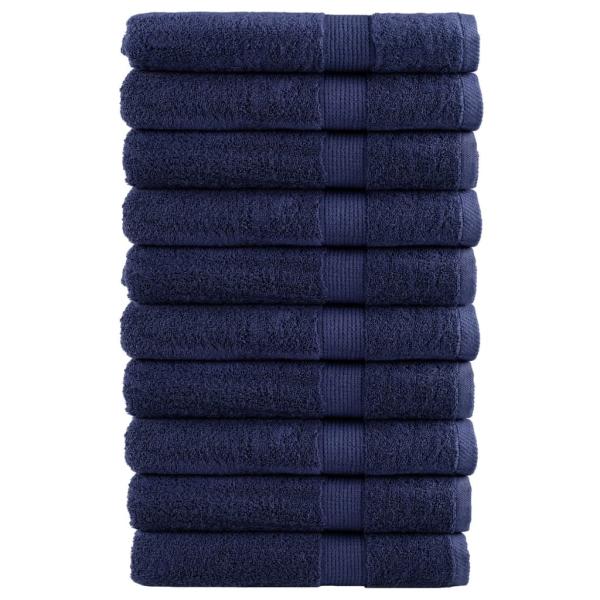ARDEBO.de - Premium Handtücher SOLUND 10 Stk. Marineblau 100x200 cm 600 g/m²