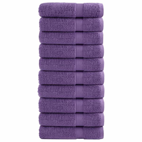 ARDEBO.de - Premium-Handtücher SOLUND 10 Stk. Lila 50x100 cm 600 g/m²
