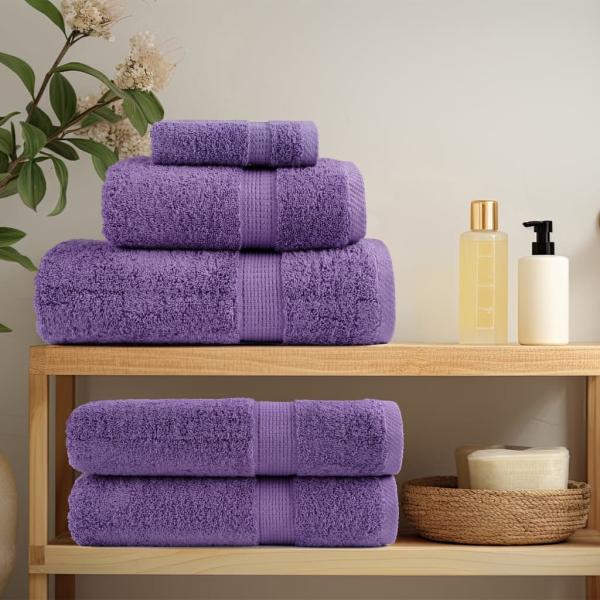 Premium Badetücher SOLUND 4 Stk. Lila 100x150 cm 600 g/m²