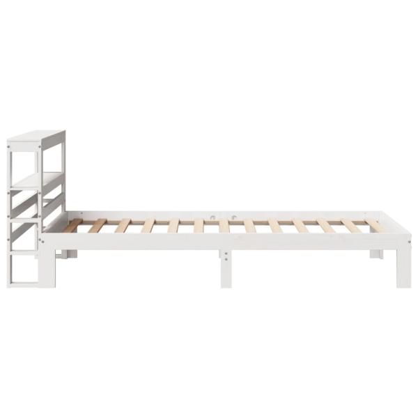 Bettgestell mit Kopfteil ohne Matratze Weiß 75x190 cm