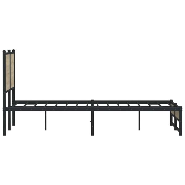 Metallbett ohne Matratze Sonoma-Eiche 150x200 cm