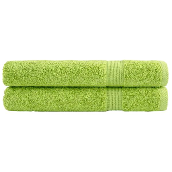 ARDEBO.de - Premium-Handtücher SOLUND 2 Stk. Apfelgrün 100x200 cm 600 g/m²