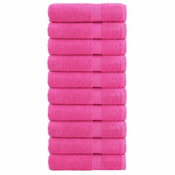 Premium-Handtücher SOLUND 10 Stk. Rosa 50x100 cm 600 g/m²