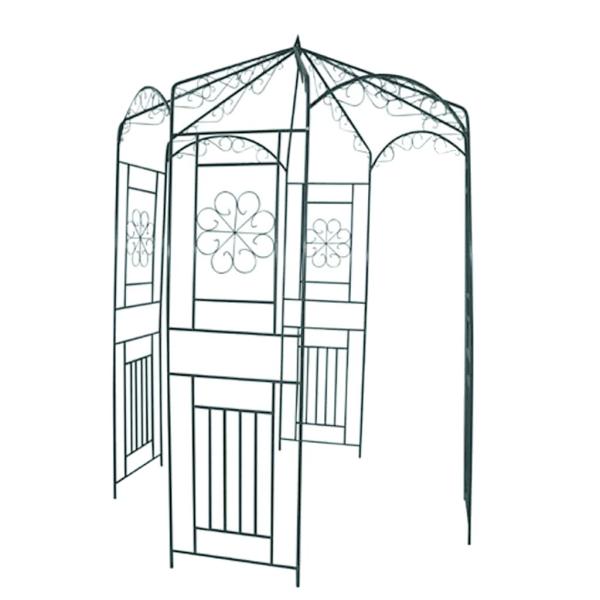 ARDEBO.de - Rosenpavillon 250 cm Dunkelgrün