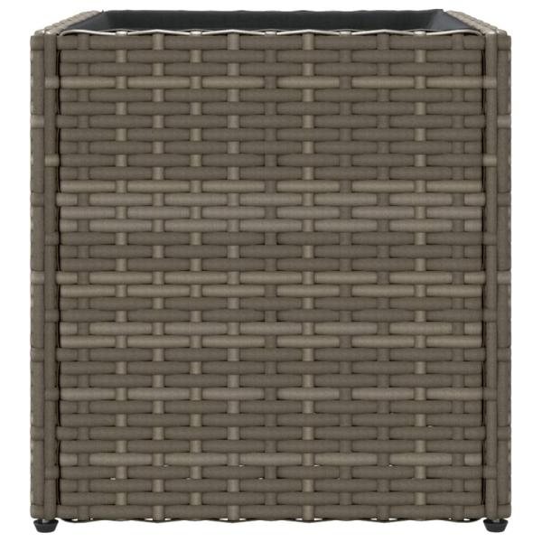 Pflanzkübel Grau 36x30x32 cm Poly Rattan