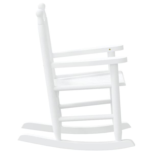 Schaukelstuhl f?r Kinder 2 Stk. Wei? Massivholz Pappel