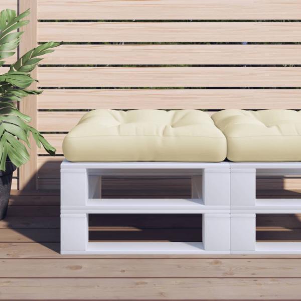 ARDEBO.de - Palettenkissen Creme 50x50x12 cm Stoff