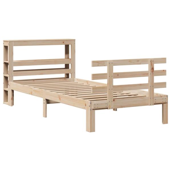 Bettgestell mit Kopfteil ohne Matratze 90x190 cm