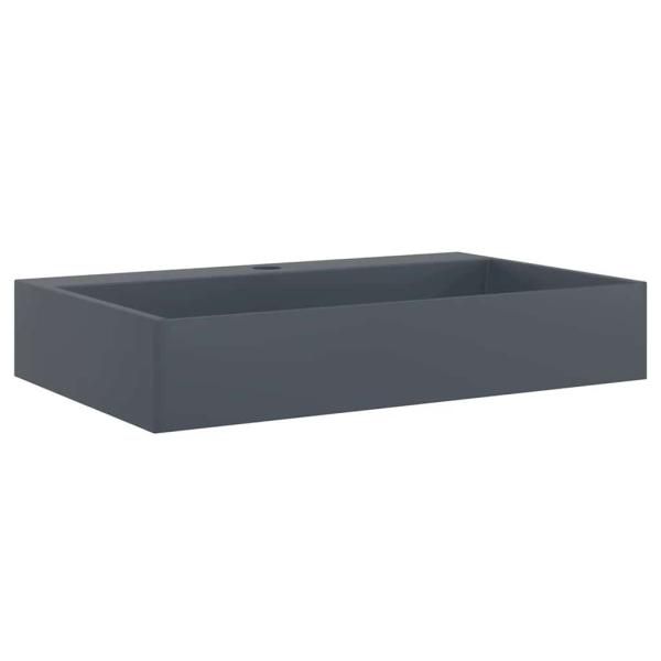 Waschbecken 60x38x11 cm Mineralguss/Marmorguss Anthrazit