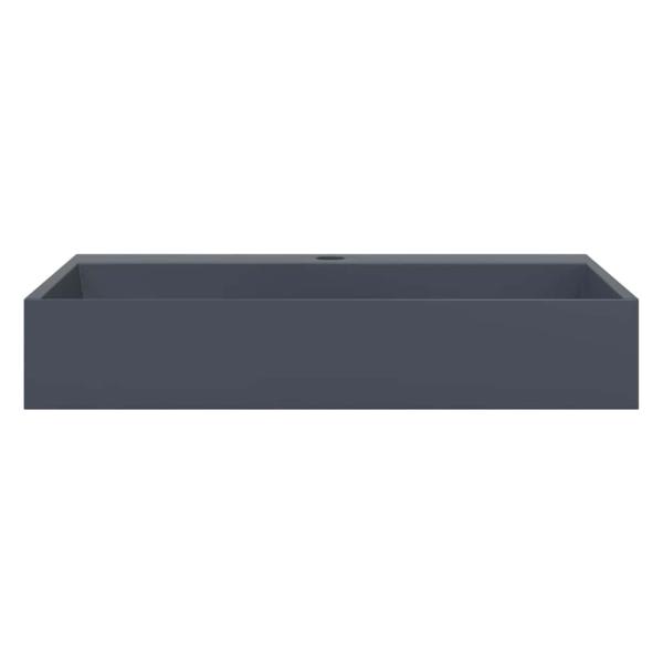 Waschbecken 60x38x11 cm Mineralguss/Marmorguss Anthrazit
