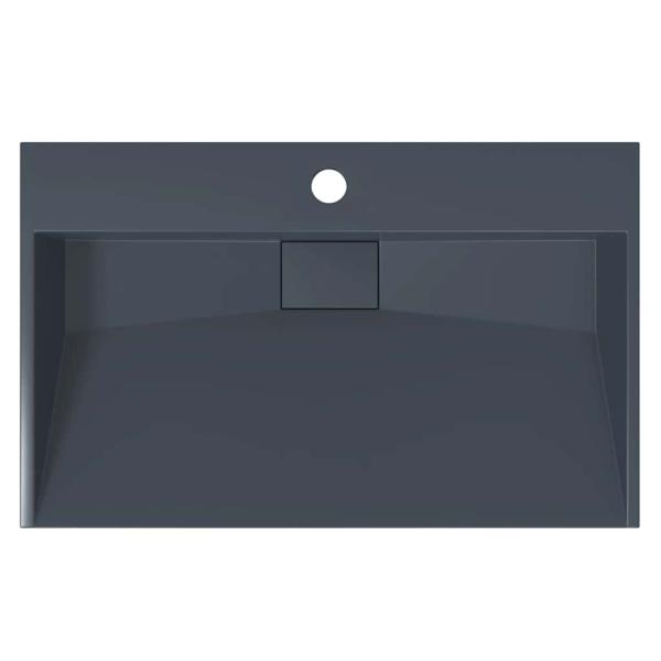 Waschbecken 60x38x11 cm Mineralguss/Marmorguss Anthrazit