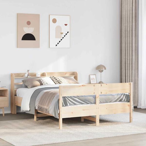ARDEBO.de - Massivholzbett ohne Matratze 135x190 cm Kiefernholz