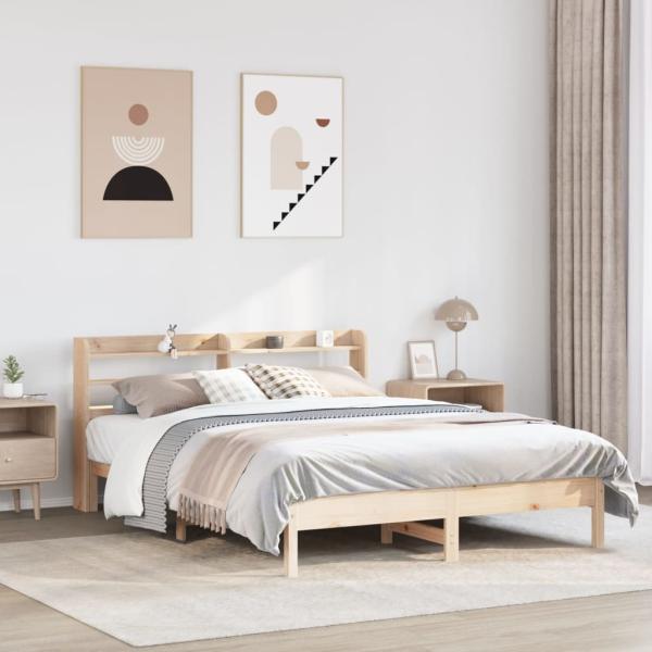 ARDEBO.de - Massivholzbett ohne Matratze 150x200 cm Kiefernholz