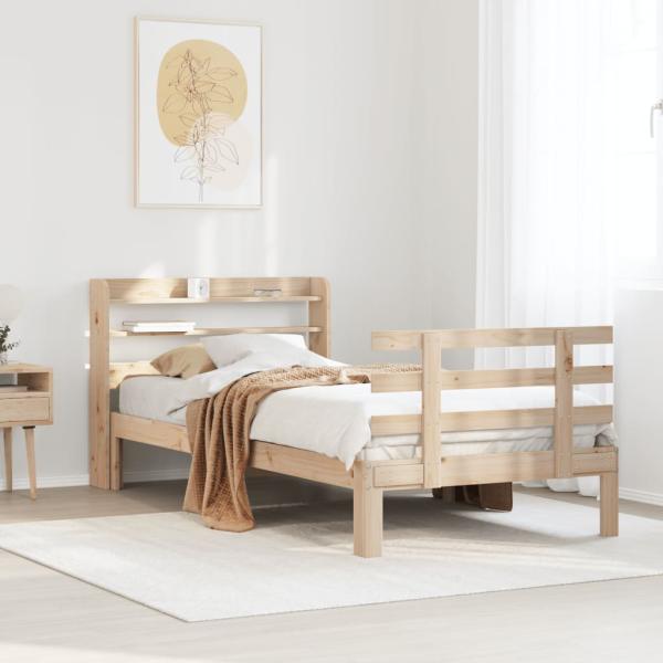 ARDEBO.de - Bettgestell mit Kopfteil ohne Matratze 90x200 cm