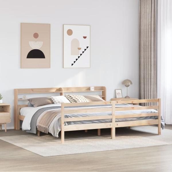 ARDEBO.de - Bettgestell mit Kopfteil ohne Matratze 200x200 cm