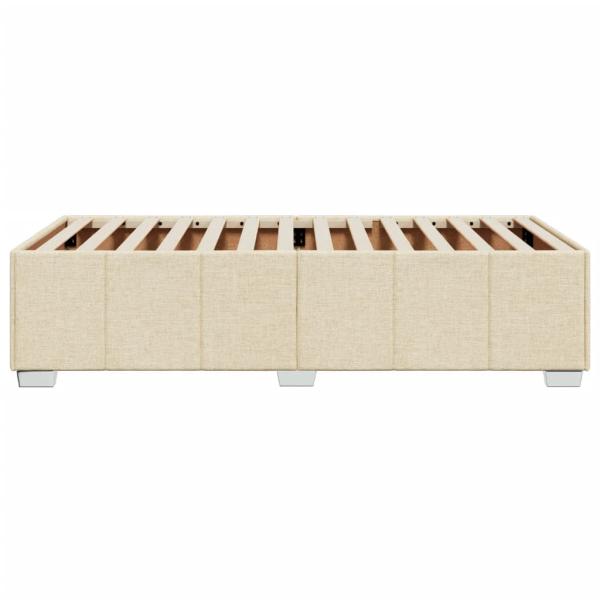 Bettgestell ohne Matratze Creme 90x200 cm Stoff
