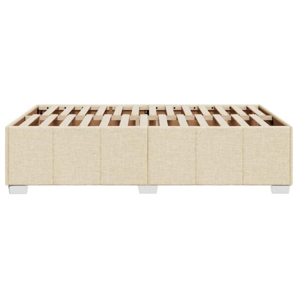 Bettgestell ohne Matratze Creme 120x190 cm Stoff