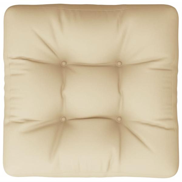 Palettenkissen Beige 58x58x10 cm Stoff