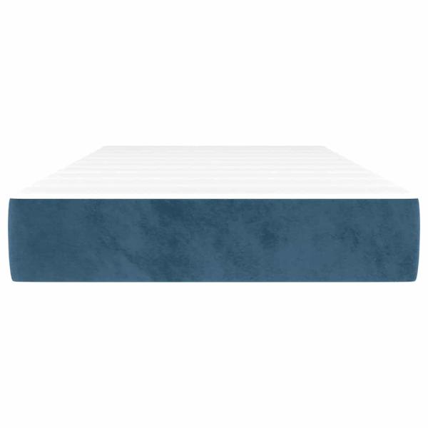 Taschenfederkernmatratze Mittel Dunkelblau 90x220x20 cm Samt