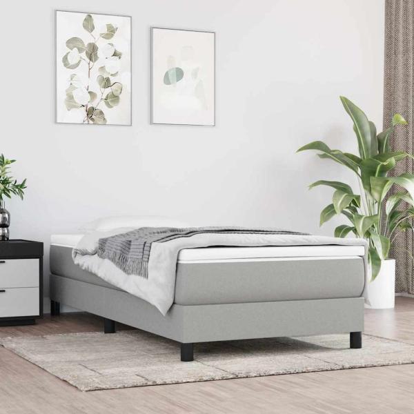 ARDEBO.de - Taschenfederkernmatratze Mittel Hellgrau 100x190x20 cm Stoff