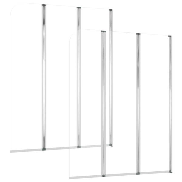 Duschabtrennungen 2 Stk. 104x130 cm Hartglas Transparent