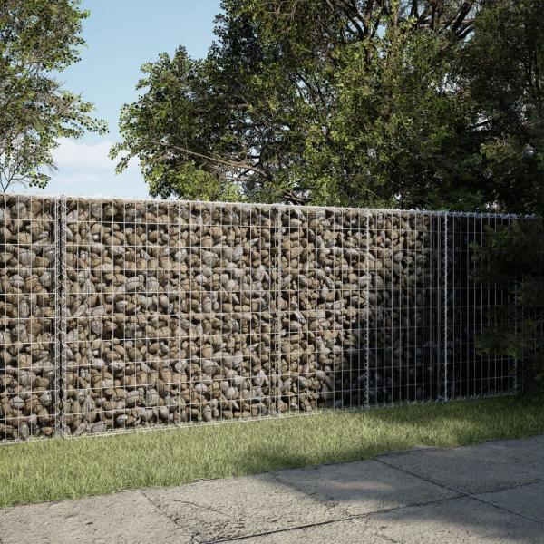 ARDEBO.de - Gabione mit Deckel 200x50x100 cm Verzinktes Eisen