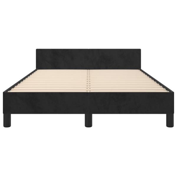 Bettgestell ohne Matratze Schwarz 120x190 cm Samt