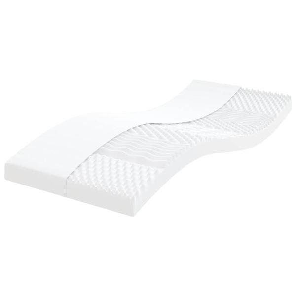 ARDEBO.de - Schaumstoffmatratze Weiß 80x210 cm 7-Zonen Härtegrad 20 ILD