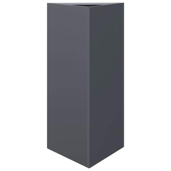 Pflanzkübel Anthrazit Dreieckig 40x34,5x75 cm Stahl