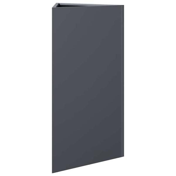 Pflanzkübel Anthrazit Dreieckig 40x34,5x75 cm Stahl