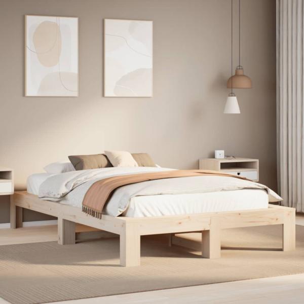 ARDEBO.de - Massivholzbett ohne Matratze 120x190 cm Kiefernholz