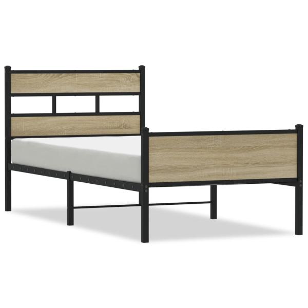 Bettgestell ohne Matratze Sonoma-Eiche 75x190 cm Holzwerkstoff