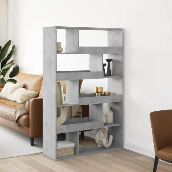 ARDEBO.de - B?cherregal Betongrau 100x33x156,5 cm Holzwerkstoff