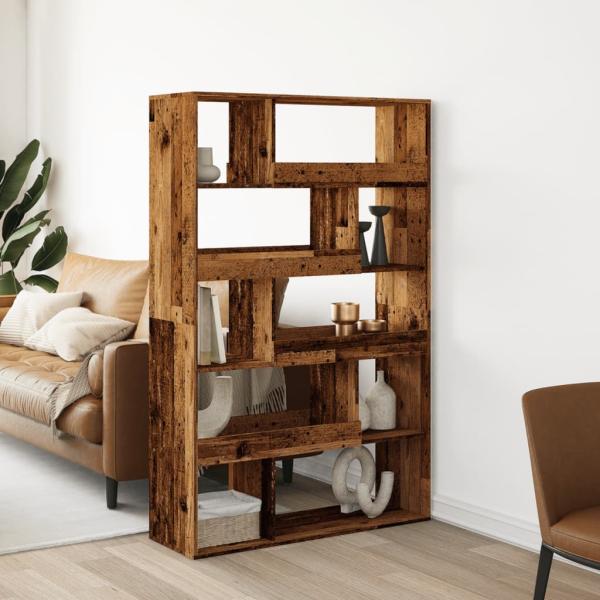 ARDEBO.de - Raumteiler Altholz-Optik 100x33x156,5 cm Holzwerkstoff