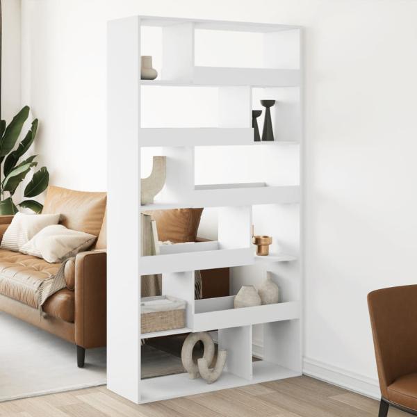ARDEBO.de - Raumteiler Wei? 100x33x187,5 cm Holzwerkstoff
