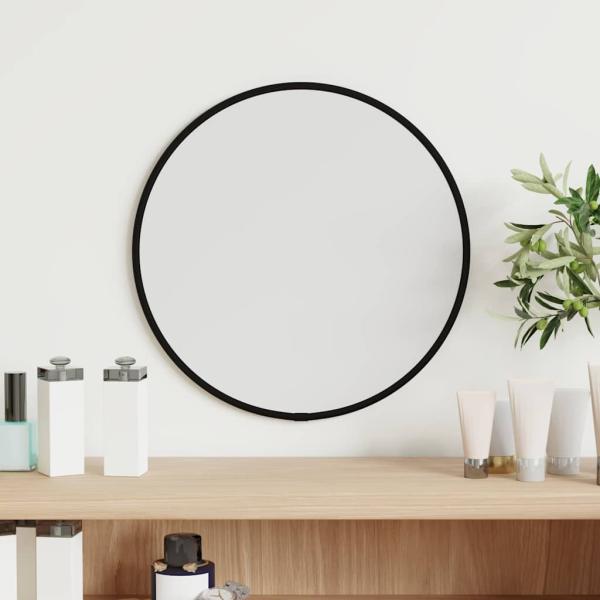 ARDEBO.de - Wandspiegel Schwarz Ø 30 cm Rund