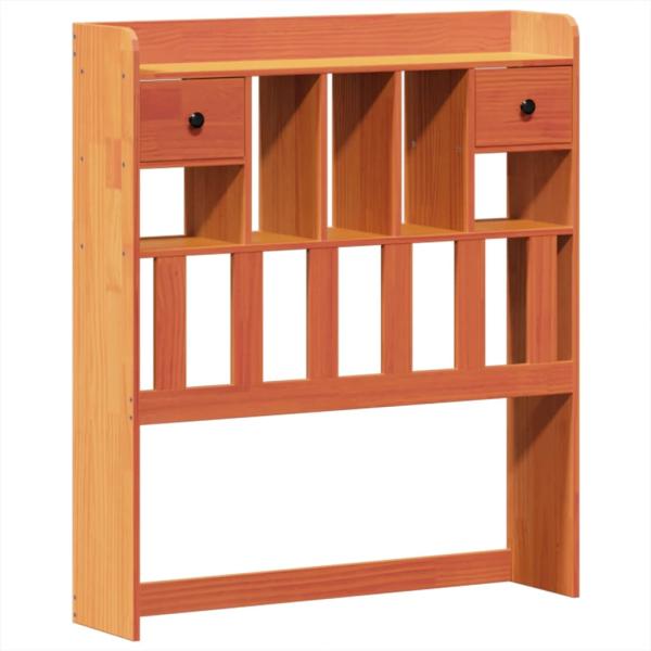 Massivholzbett ohne Matratze Wachsbraun 75x190 cm Kiefernholz