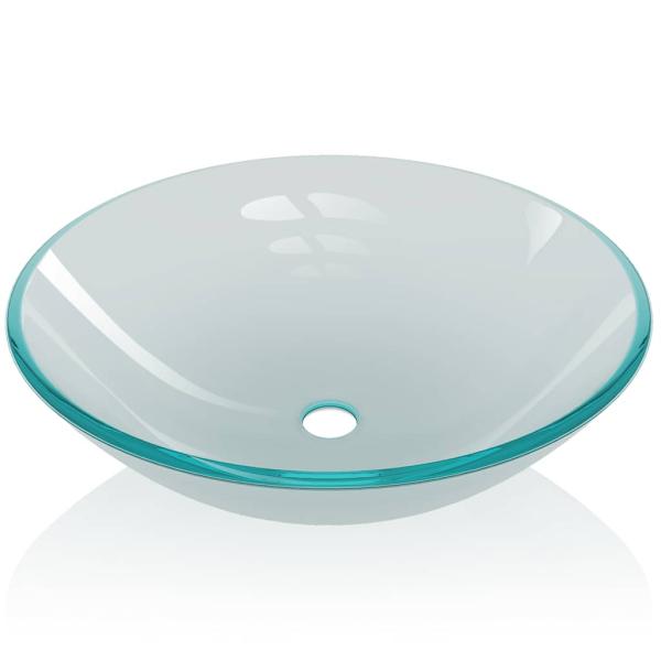 Waschbecken Hartglas 42 cm Mattiert